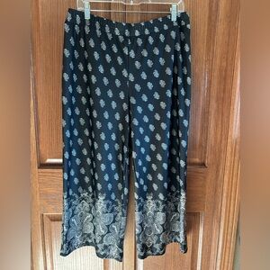 Maurices Cropped Paisley Palazzo Pants